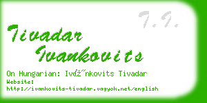 tivadar ivankovits business card